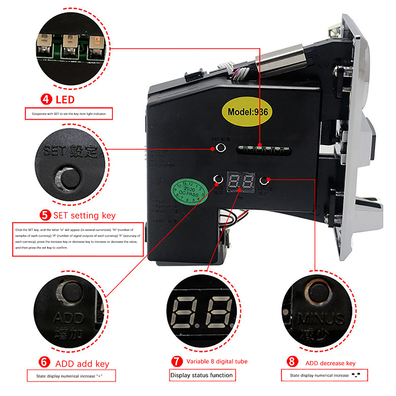1Pc 616 Multi Coin Slot Accept - огляд і ціна Arcade Games And Vending